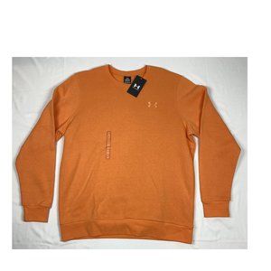 NWT Under Armour Mens Armour Fleece Playback Sweatshirt Orange Size S $55 4HL136